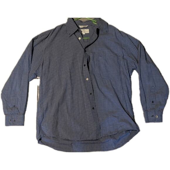 RGM Chairman Collection Men's Blue Plaid Long Sleeve Button Down Shirt Size L - Picture 1 of 7